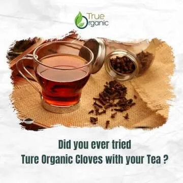 True Organic Ceylon Cloves Whole, 1 lb, Premium Grade, USDA Organic & Kosher Certified, Non-GMO, Fresh Organic Cloves Bulk, Ceylon Premium Quality (16 Ounces)