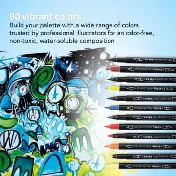 Lyra Aqua Brush Duo Brush Markers - Set of 24 Water-Based Brush Pens for Artists of All Ages - Dual Tip Markers for Fine Details and Wide Strokes - Durable Coloring Markers for Blending Effects