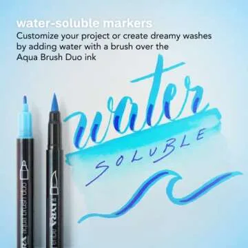 Lyra Aqua Brush Duo Brush Markers - Set of 24 Water-Based Brush Pens for Artists of All Ages - Dual Tip Markers for Fine Details and Wide Strokes - Durable Coloring Markers for Blending Effects
