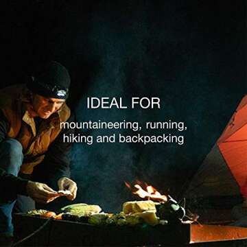 PETZL ACTIK CORE Headlamp - Rechargeable, Compact 450 Lumen Light with Red Lighting for Hiking, Climbing, and Camping - Black