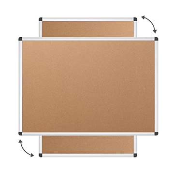 VIZ-PRO Cork Notice Board – Dual-Sided, 48x36 Inches