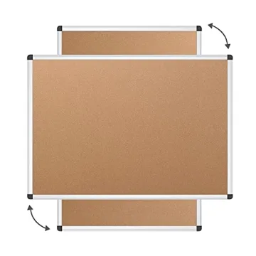 VIZ-PRO Cork Notice Board – Dual-Sided, 48x36 Inches
