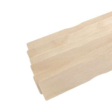 25 Pack Paint Stir Sticks, 12 Inch Wooden Paint Sticks for Mixing, Paint Stirrers, Garden and Librar...