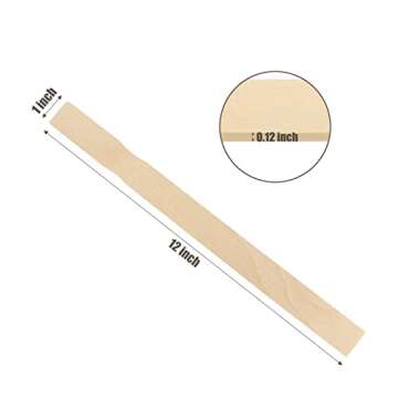 25 Pack Paint Stir Sticks, 12 Inch Wooden Paint Sticks for Mixing, Paint Stirrers, Garden and Library Markers