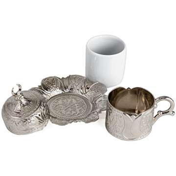 Elegant Silver 16-Piece Coffee Set for Authentic Brewing