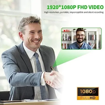 1080P Mini Camera Pen with 64G Storage & Loop Recording