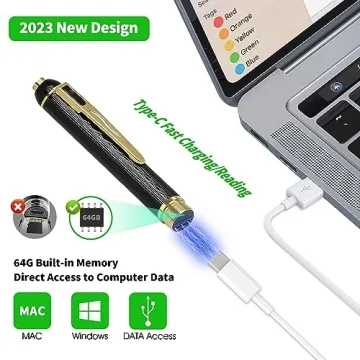 1080P Mini Camera Pen with 64G Storage & Loop Recording
