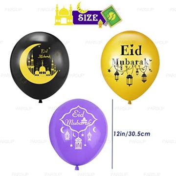 45 Pcs Eid Mubarak Balloons for Memorable Celebrations