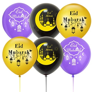 45 Pcs Eid Mubarak Balloons for Memorable Celebrations