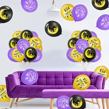 45 Pcs Eid Mubarak Balloons for Memorable Celebrations