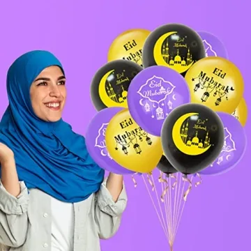 45 Pcs Eid Mubarak Balloons for Memorable Celebrations