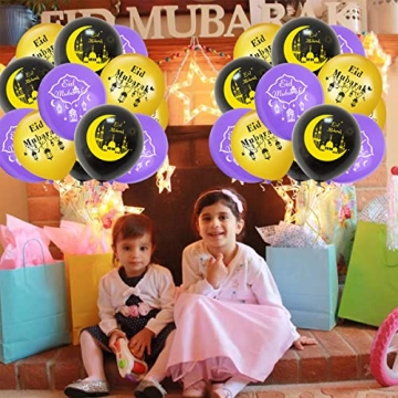 45 Pcs Eid Mubarak Balloons for Memorable Celebrations