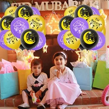45 Pcs Eid Mubarak Balloons for Memorable Celebrations