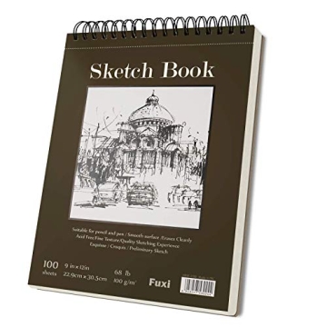 Sketch Book 9x12 - 100 Sheets for Artists and Kids