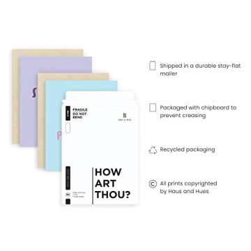 HAUS AND HUES Inspirational Wall Art Print Quotes - Set of 4 Motivational Art Prints Posters for Teen Girls Room | Positive Be Kind Wall Decor for Girls Bedroom Minimalist (Unframed, 8x10)