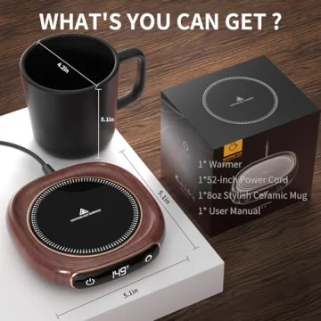 Lerat Electric Coffee Mug Warmer with Auto Shut Off