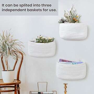 JS HOME Cotton Over Door Hanging Basket - Stylish Organizer