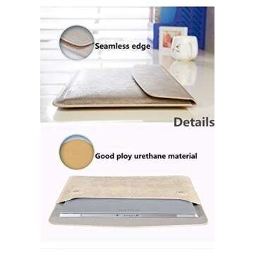 KALIDI 13.3 inch Laptop Sleeve 12inches Laptop Case Bag for 13.3" MacBook Air Pro 2017 2018 iPad Pro Air 12.9" for Surface Pro 4 Chromebook Tablet, (13.3 inches, Gold #2)