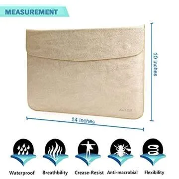 KALIDI 13.3 inch Laptop Sleeve 12inches Laptop Case Bag for 13.3" MacBook Air Pro 2017 2018 iPad Pro Air 12.9" for Surface Pro 4 Chromebook Tablet, (13.3 inches, Gold #2)