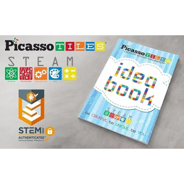 PicassoTiles Building Block Idea Book for Kids 3+