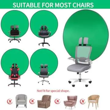 Collapsible Green Screen Chair for Streaming and Photography