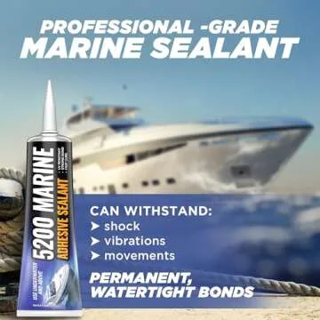 5200 Marine Sealant Black - Waterproof, Fast-Curing Adhesive for Boats & More