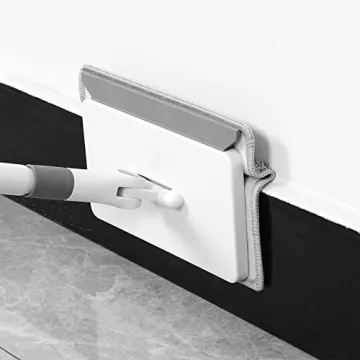 TIMIVO Baseboard Cleaner Tool with Handle,Wall Cleaner Mop Baseboard Buddy with Extension Pole and 4 Reusable Cleaning Pads. Mop Quickly Clean Walls, Baseboards and Ceilings.