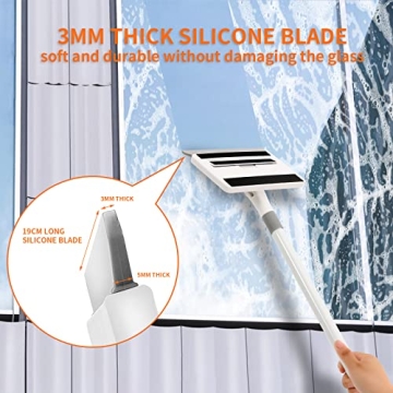 TIMIVO Baseboard Cleaner Tool with Handle,Wall Cleaner Mop Baseboard Buddy with Extension Pole and 4 Reusable Cleaning Pads. Mop Quickly Clean Walls, Baseboards and Ceilings.