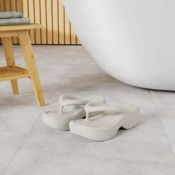 SALIGNA Women's Platform Flip Flop with Arch Support Casual Comfortable Wedge Flip-Flops Summer Beac...