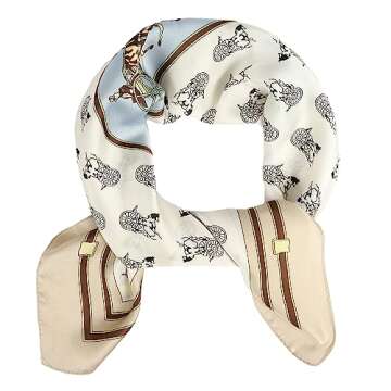 EXTREE Fashion Silky Satin Headscarf for Women Girls: Exquisite Pattern Lightweight Silk Graceful Sc...