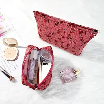 SOIDRAM Rose Makeup Bag Set for Perfect Travel Storage