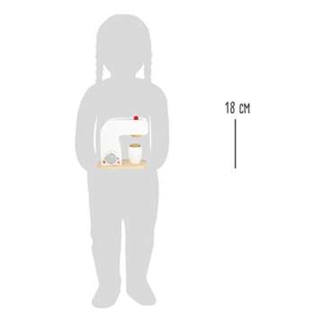 Small Foot Wooden Toys Coffee Machine, Cups and Coffee Beans Complete playset for Play Kitchens Designed for Children Ages 3+, Multi (10593)