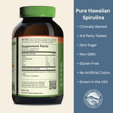 Nutrex Hawaii Pure Hawaiian Spirulina Powder 16 Oz Vegan