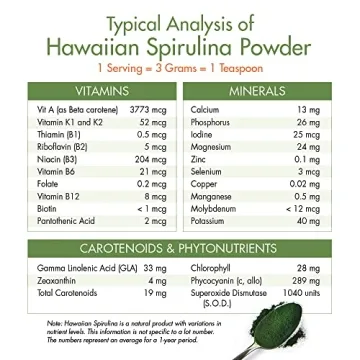 Nutrex Hawaii Pure Hawaiian Spirulina Powder 16 Oz Vegan