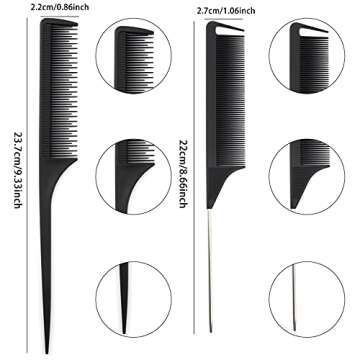 38 Pcs Pastel Styling Hair Clips Set Butterfly Hair Clamps Clips Alligator Hair Clips Croc Clips and Rat Tail Comb for Styling Sectioning Cuttingm Coloring Hairdressing Salon Tool Hair Accessories