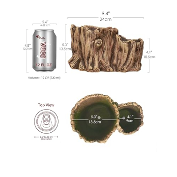 Stunning Dahlia Driftwood Stump Planter for Indoor Plants