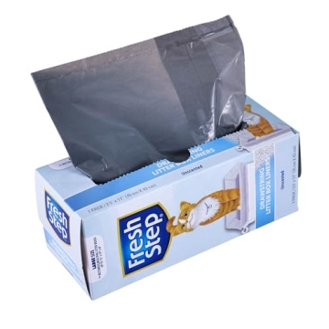 Fresh Step Drawstring Cat Litter Box Liners, Unscented, Large 30" x 17" - 7 Count | Tear-Resistant, ...