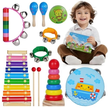 Kids Musical Instruments Set - Colorful & Engaging Toddler Toys with Bag