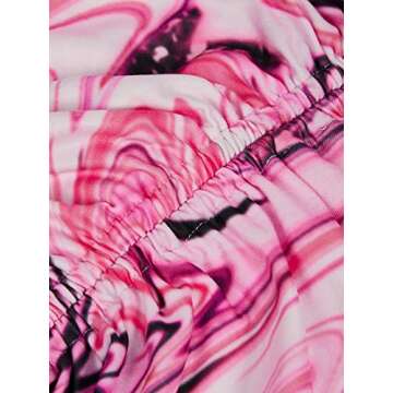 CAPE CLIQUE Marble Print Halter Backless Mini Dress