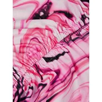 CAPE CLIQUE Marble Print Halter Backless Mini Dress