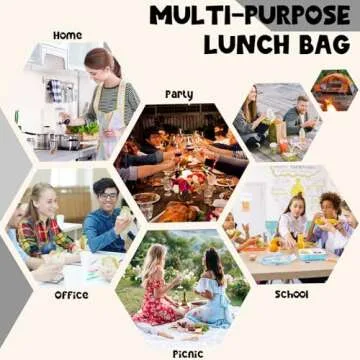 Bluboon Lunch Bag for Women Men Cute Corduroy Lunch Tote Bags Reusable Insulated Lunch Box Large Capacity Reusable Insulated Cooler for Work Picnic or Travel (Corduroy checkered)