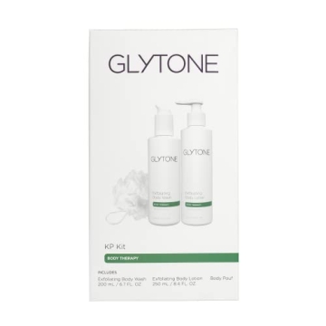Glytone KP Kit for Keratosis Pilaris - Exfoliating Body Wash, Lotion, Shower Pouf - Smooth Rough & B...