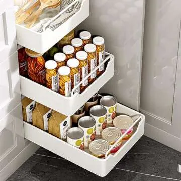 Pull-Out Cabinet Organizer - Easy Install, Heavy Duty Storage