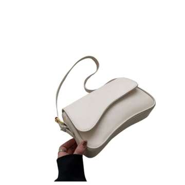 Verdusa Women's Leather Shoulder Bag Clutch Purses Trendy Hobo Crossbody Handbags Y2K Saddle Flap Un...