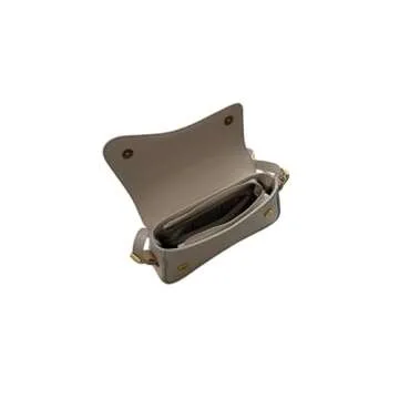 Verdusa Women's Leather Shoulder Bag Clutch Purses Trendy Hobo Crossbody Handbags Y2K Saddle Flap Underarm Purse Beige One-Size