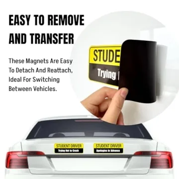 Student Driver Magnet - Reflective Car Safety Stickers