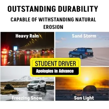 Student Driver Magnet - Reflective Car Safety Stickers