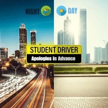 Student Driver Magnet - Reflective Car Safety Stickers
