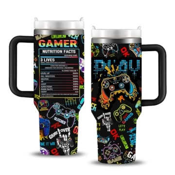40oz Gamer Tumbler Cup for Gaming Gifts for Boys