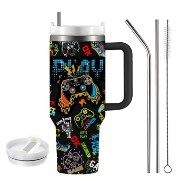40oz Gamer Tumbler Cup for Gaming Gifts for Boys